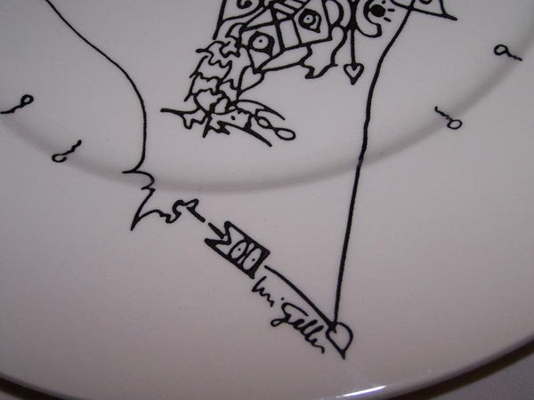 Uri Gellar Healing Hand plate - Poole Pottery