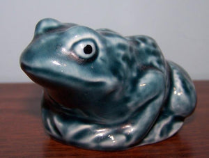 Blue Glazed Frog - Poole Pottery