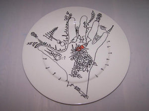 Uri Gellar Healing Hand plate - Poole Pottery