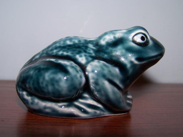 Blue Glazed Frog - Poole Pottery