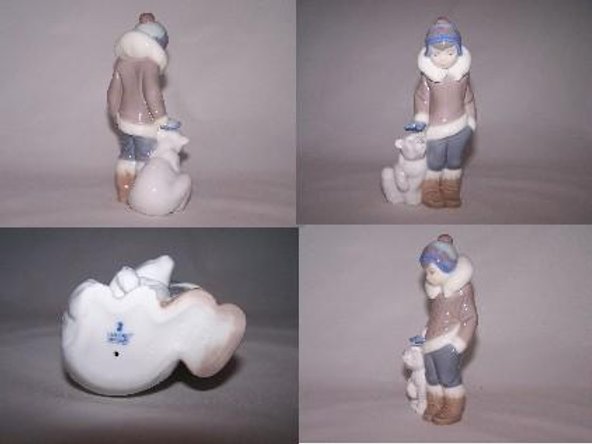 Eskimo Boy With Pet Figure - Lladró 5328