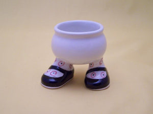 Black Shoes Egg Cup - Carlton Walking Ware Cup