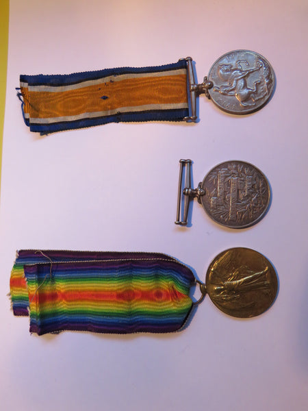 Collection WW1 British War Medal, Allied Victory Medal, Long Service medal plus documents 1914
