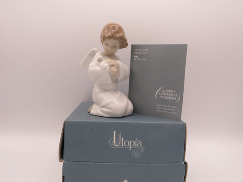 Boxed Lladro Utopia - Loving Protection - Angel & Dove 8245
