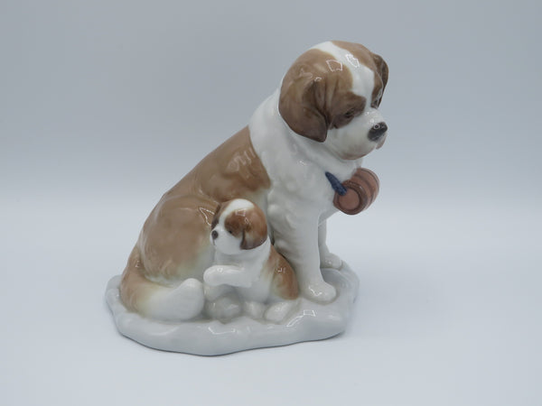 Retired Lladro 8170 Baby Sitting dog figurine