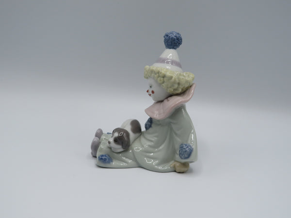 Retired Lladro Pierrot with Puppy 5277