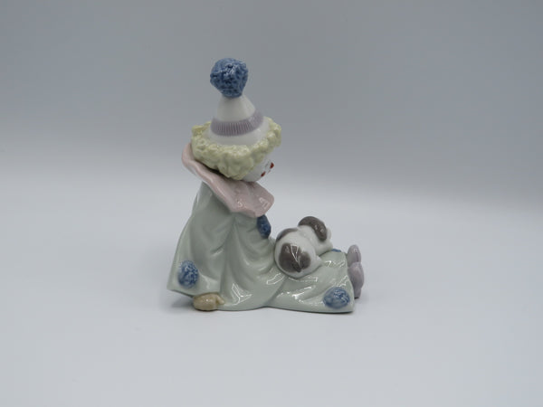 Retired Lladro Pierrot with Puppy 5277