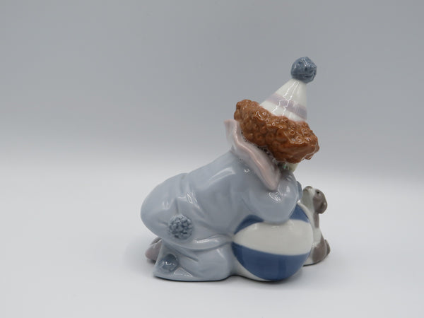 Retired Lladro Pierrot Puppy with Ball 5278