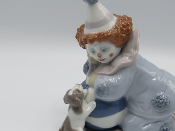 Retired Lladro Pierrot Puppy with Ball 5278